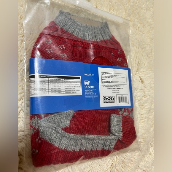 Vibrant Life Spoiled Holiday Dog Sweater NWT - Picture 2 of 6